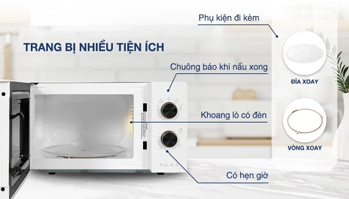 Trang bị nhiều tiện ích 